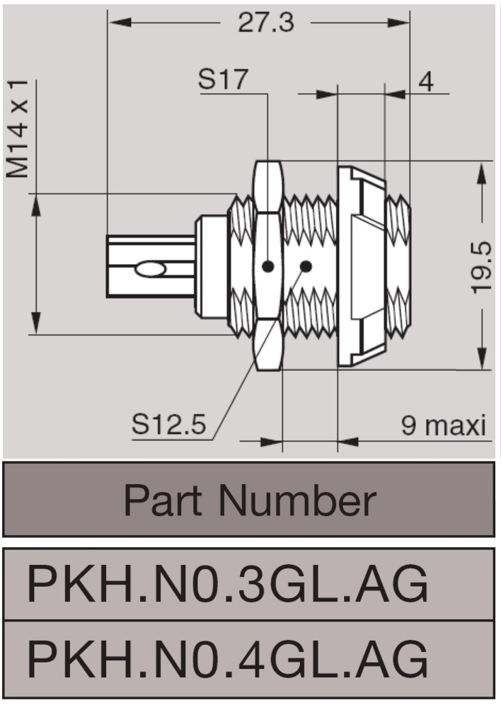 מחבר קונקטור LEMO REDEL PKH.N0.3GL.AG